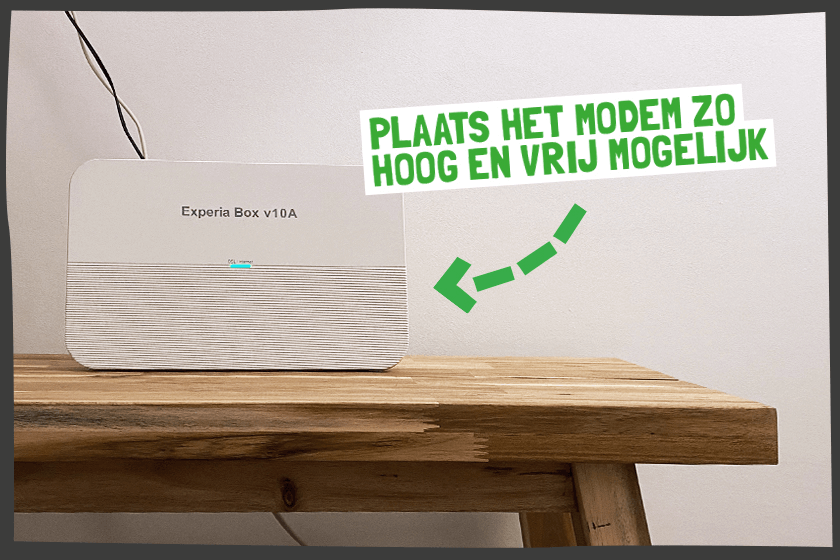 
                    Plaatsing van het modem
                