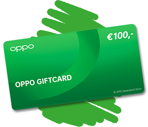 OPPO giftcard t.w.v. 100,- euro